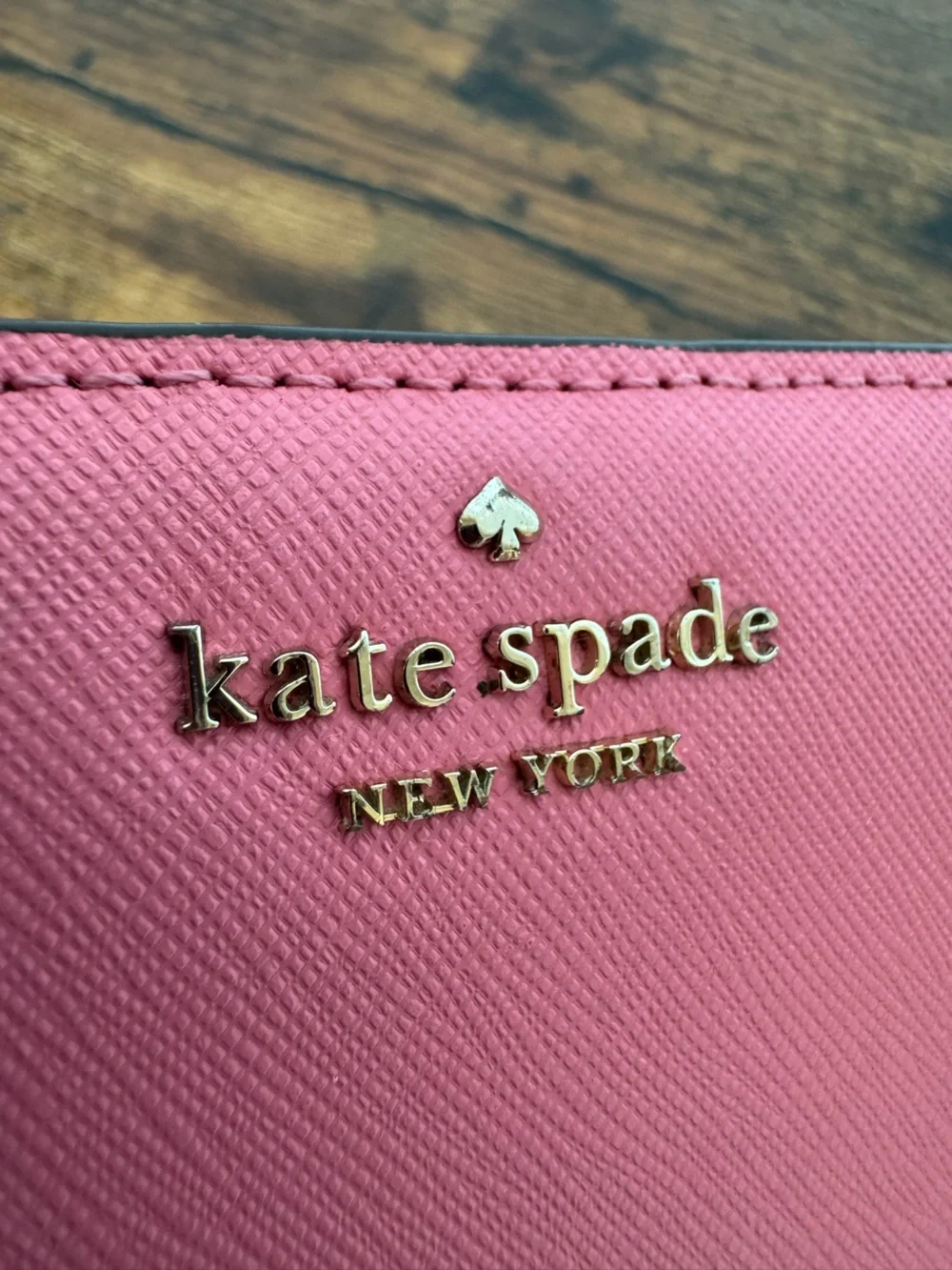 Kate Spade Pink Continental Snap Wallet Card Holder ID Zip Pocket